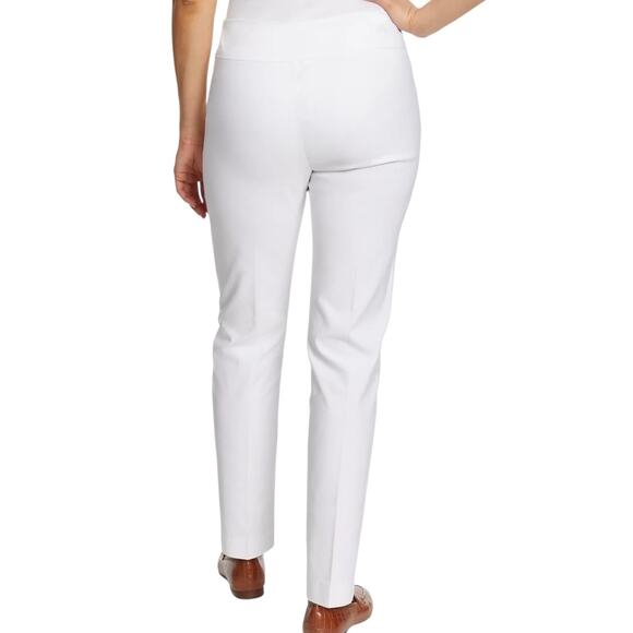 Gloria Vanderbilt Women’s Tummy Control Pull On Slim Dress Pants White Size 2S - Picture 2 of 3
